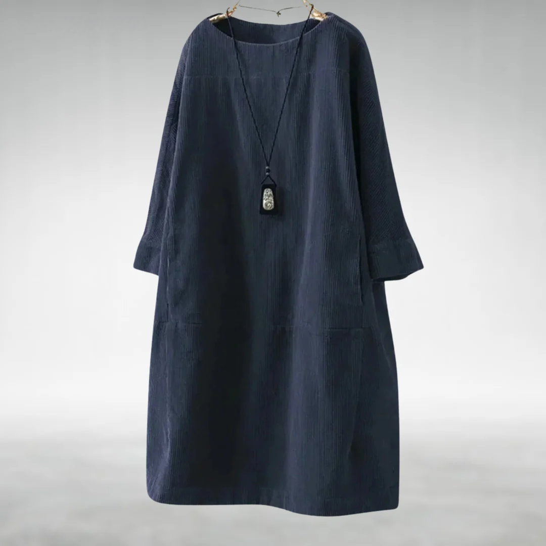 Maura | Relaxed Round-Neck Pocket Dress