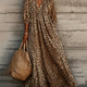 Marissa | Leopard Print V-Neck Maxi Dress for Women