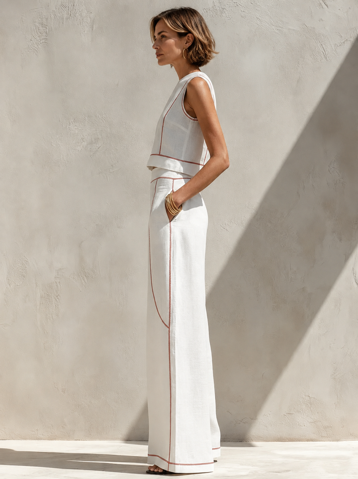 Bennett and Lowe Sienna Effortless Blend Set, two-piece clothing set with stylish fabric and modern design, laid flat.