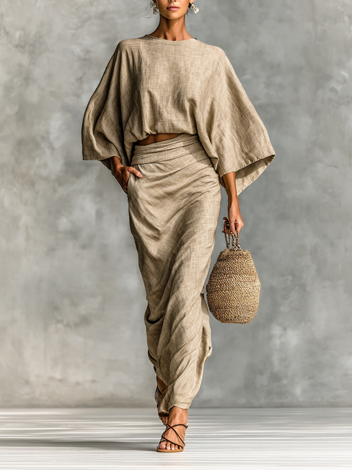 Patricia | Long-Sleeve Top and Skirt Set