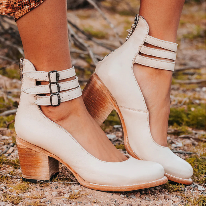 Vanessa | Multi-Strap Block-Heel Shoes