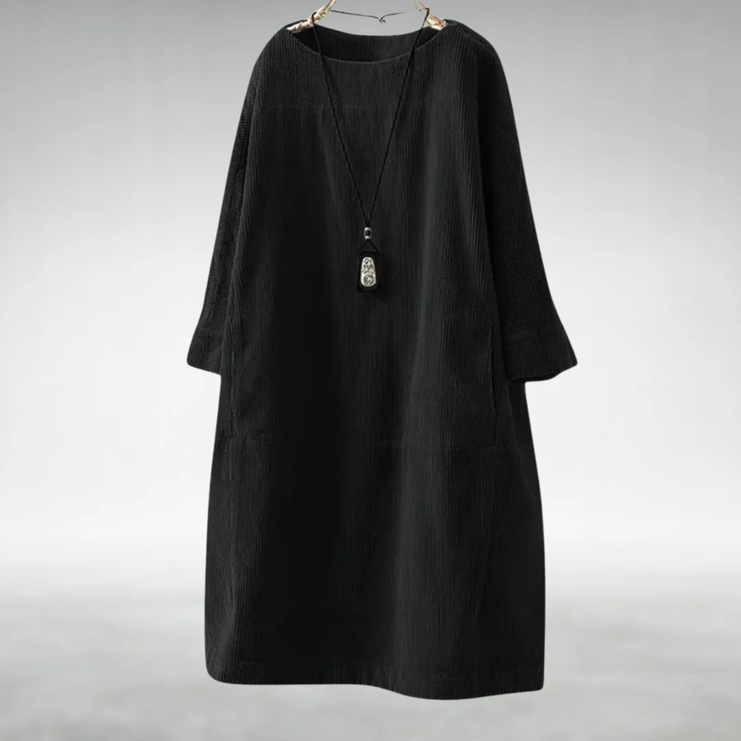 Maura | Relaxed Round-Neck Pocket Dress