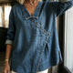 Elodie | Diagonal-Button Collared Blouse for Women