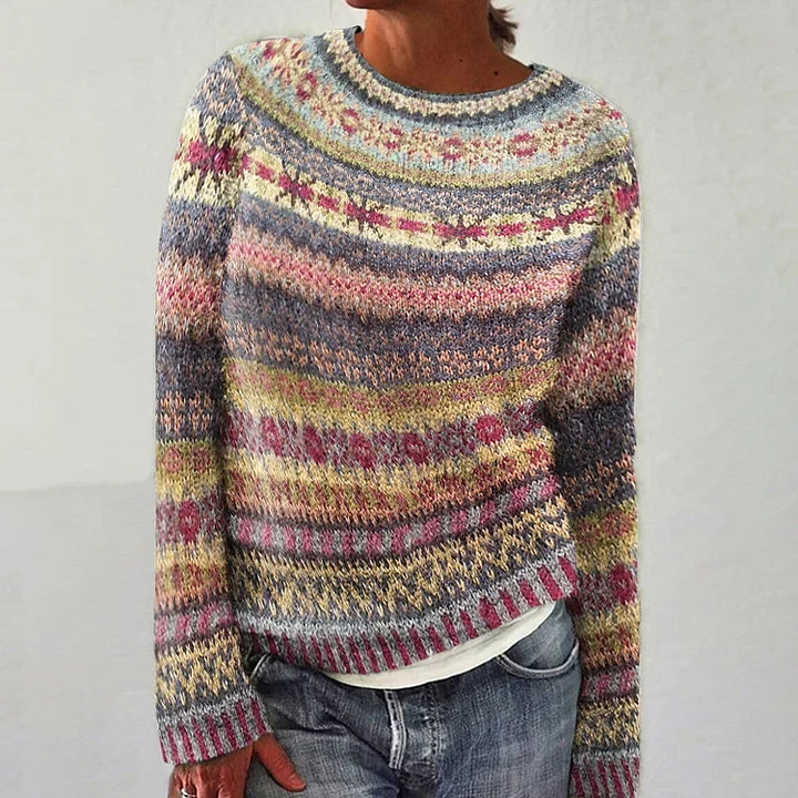 Kelsey | Heather Multi Fair Isle Patterned Sweater