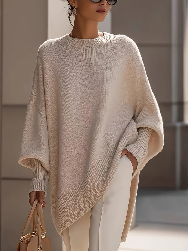 Bennett and Lowe Sorrel oversized batwing crew sweater in apricot hues