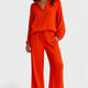 Kendra | V-Neck Long-Sleeve Wide-Leg Two-Piece Set for Women