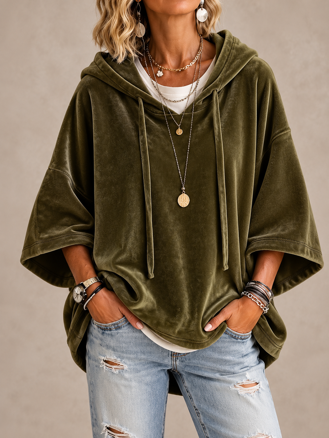 Luana | Oversized Poncho Hoodie