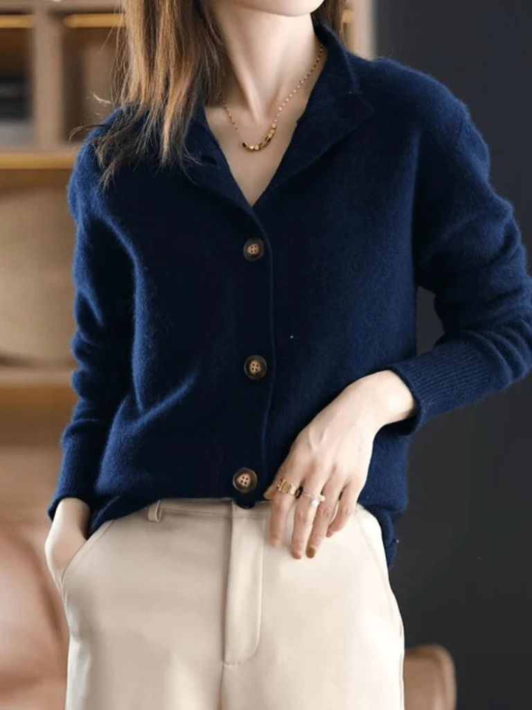 Felicity | Button Front Collared Cardigan