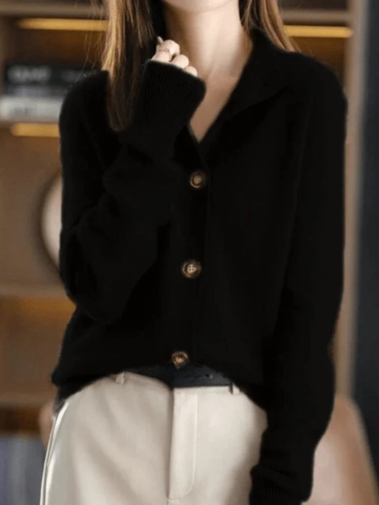 Felicity | Button Front Collared Cardigan
