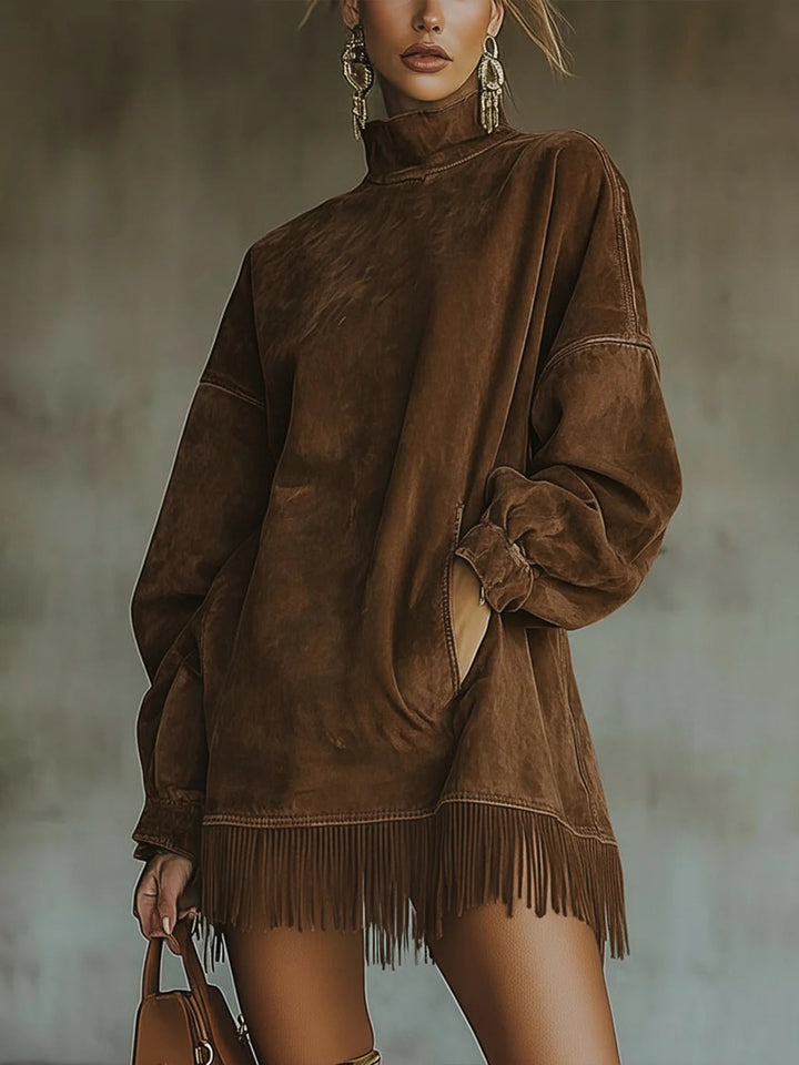 Teresa | High-Neck Fringe Dress