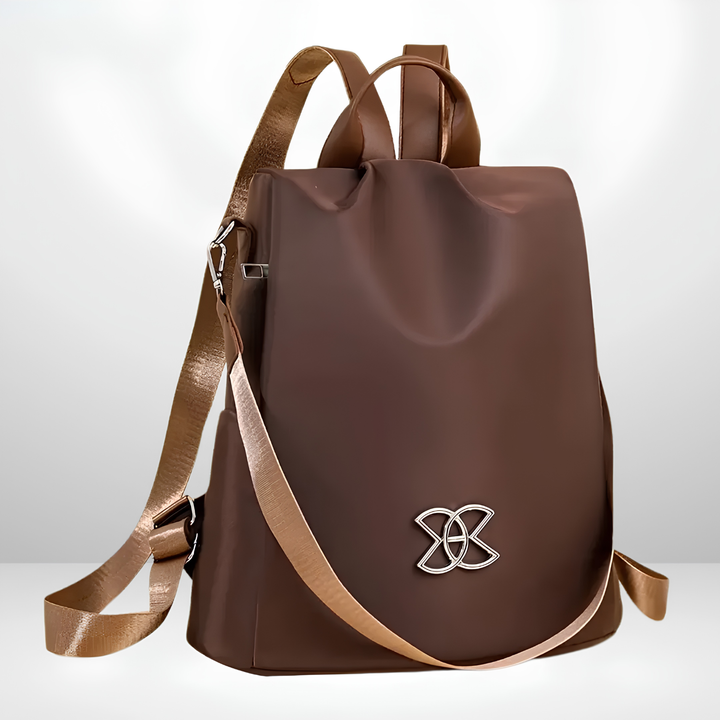Bennett and Lowe Lucius multi-compartment anti-theft shoulder bag for women, shown with multiple secure compartments and stylish design