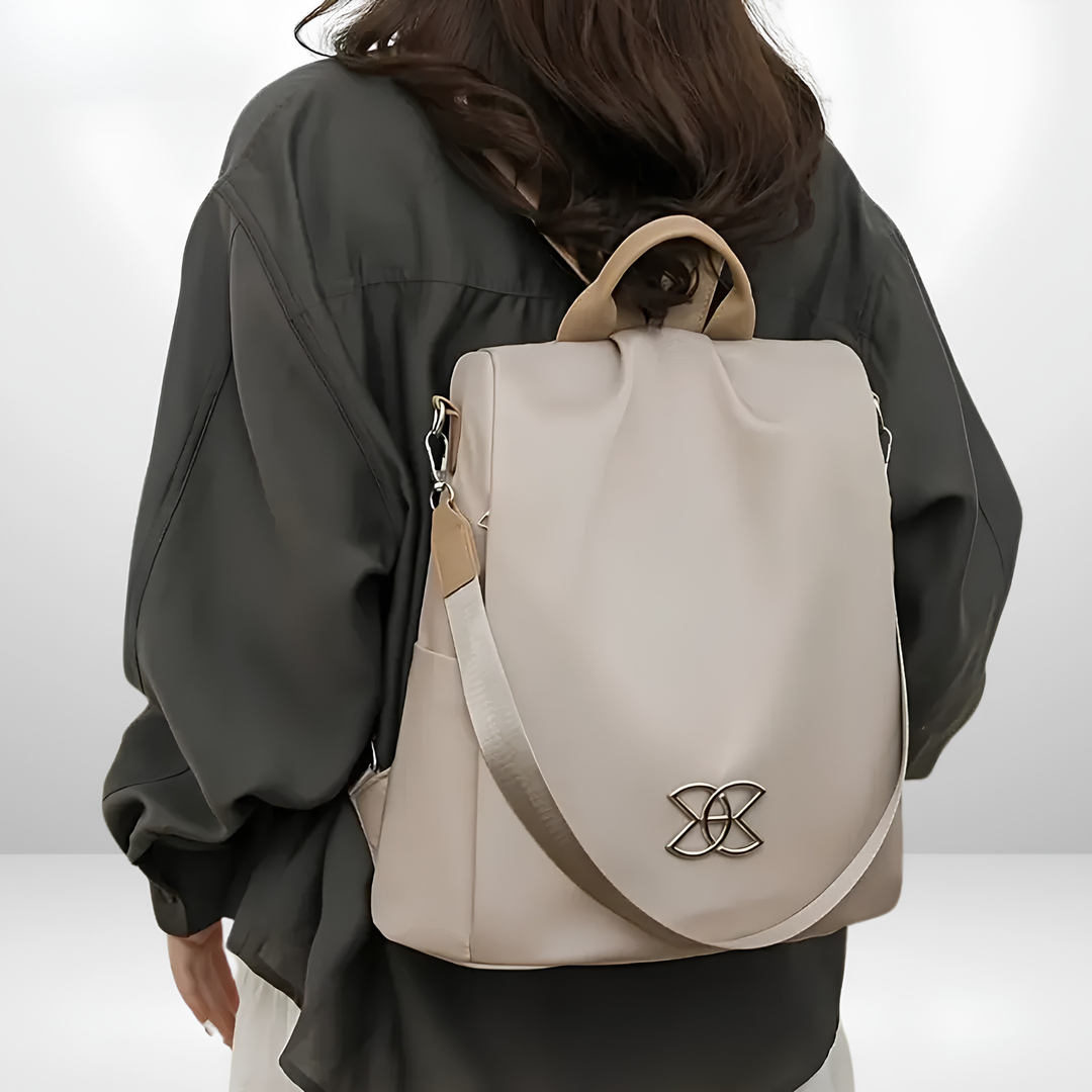 Bennett and Lowe Lucius multi-compartment anti-theft shoulder bag for women, featuring multiple storage sections and secure design.