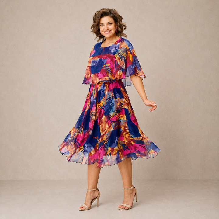 Kendall | Floral Print Midi Dress for Women