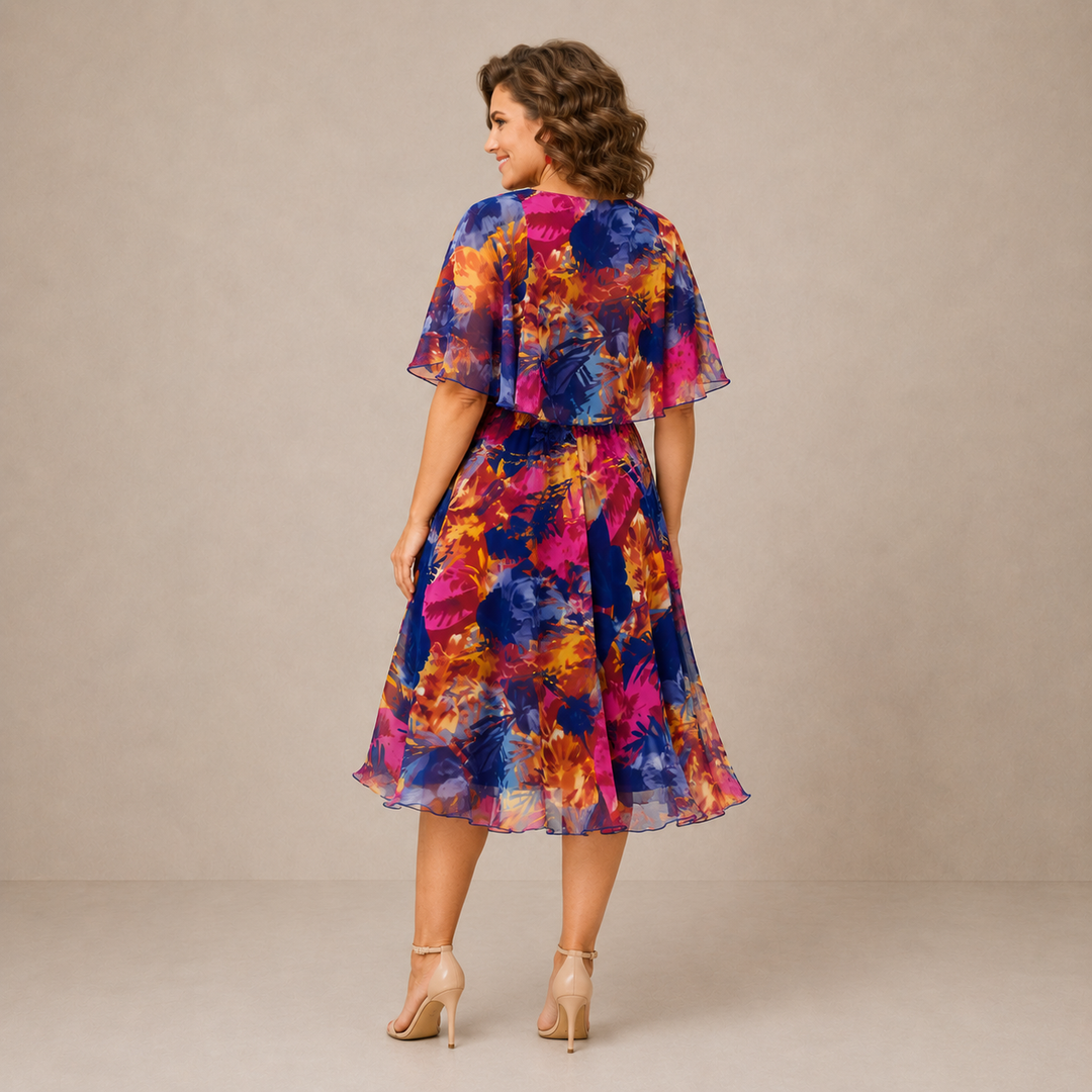 Kendall | Floral Print Midi Dress for Women