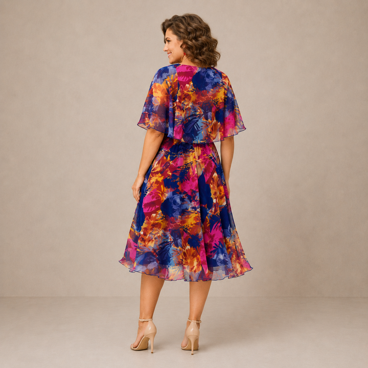 Kendall | Floral Print Midi Dress for Women