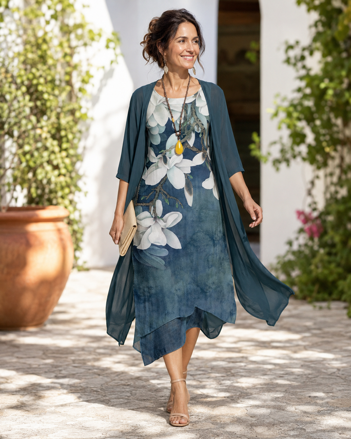 Sophia | Floral Layered Dress Set