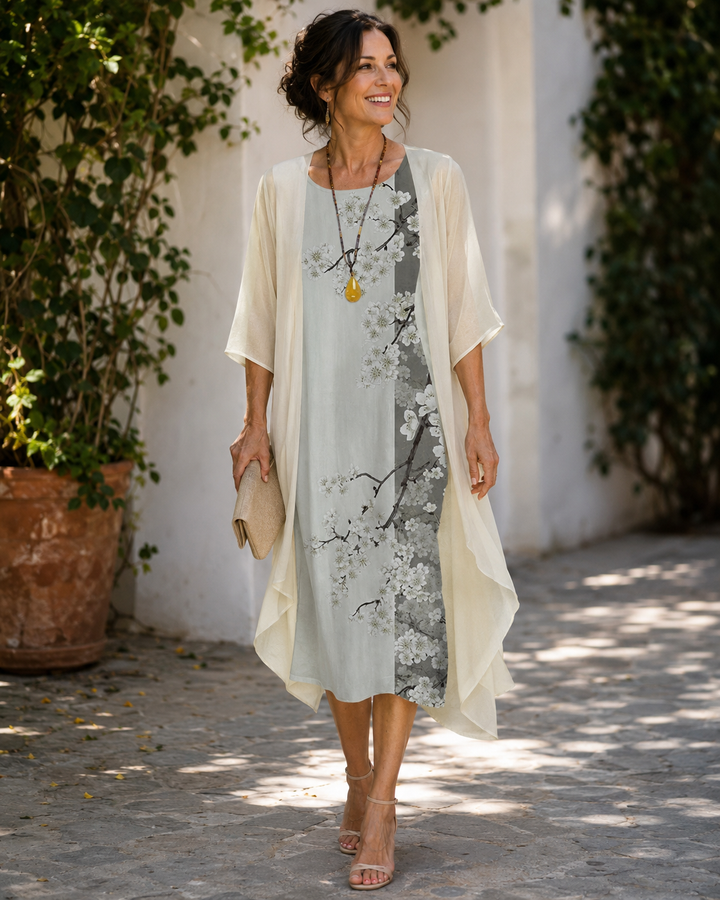 Leonora | Jacquard Layered Dress Set