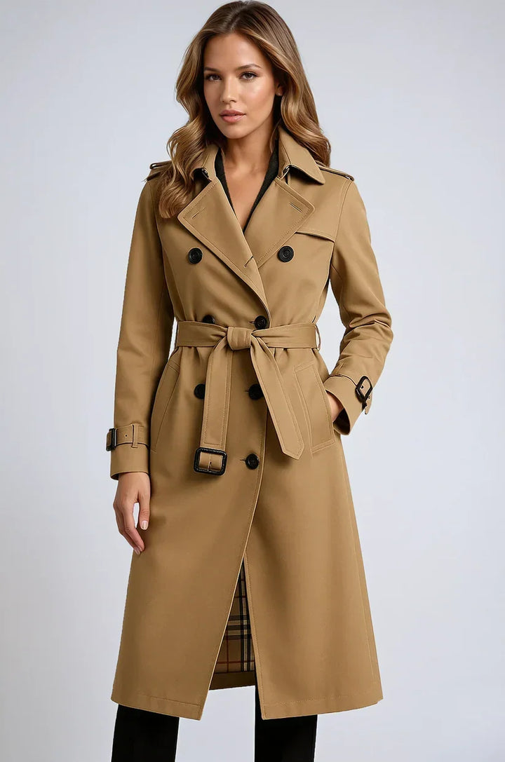 Naomi | Double Breasted Long Trench Coat