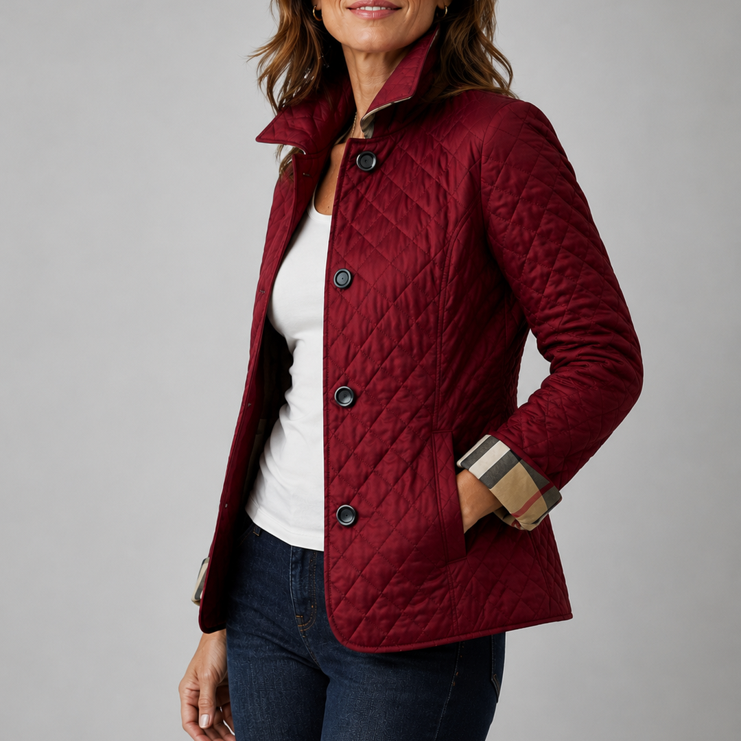 Lightweight quilted jacket from Bennett and Lowe's Georgia collection, featuring a stylish, fitted design in soft fabric.