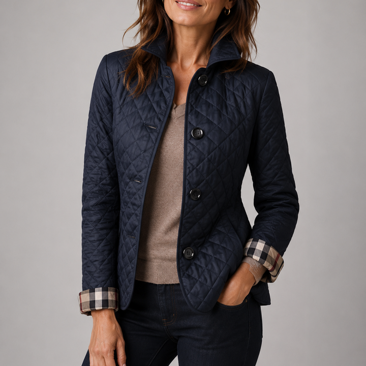 Lightweight quilted jacket from Bennett and Lowe's Georgia collection, shown in a stylish, neutral-toned design.