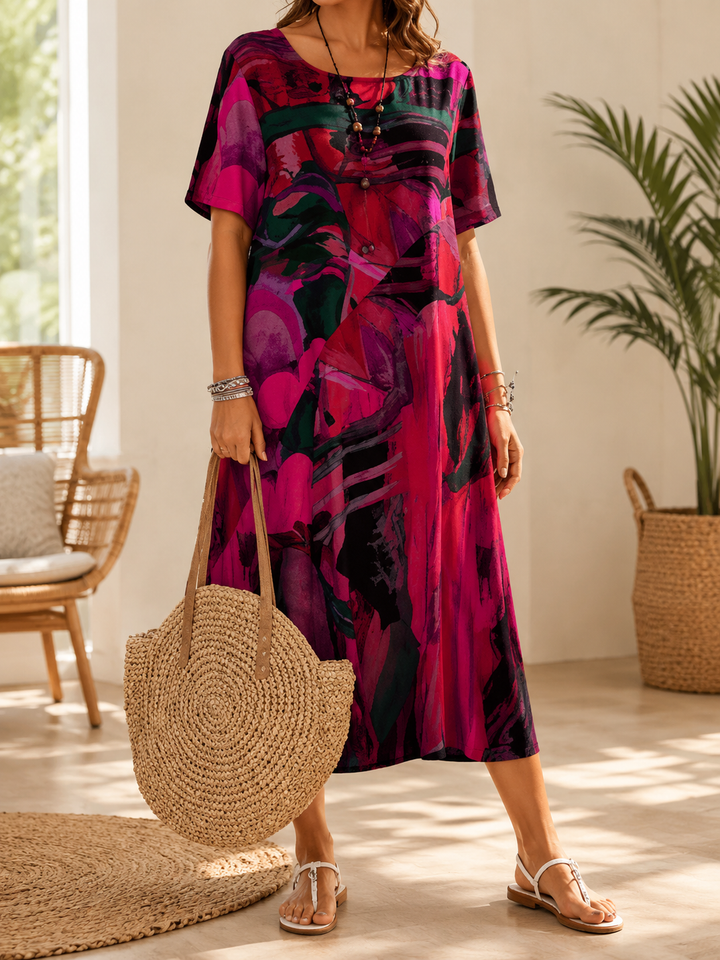 Nicole | Chiffon Midi Dress for Women