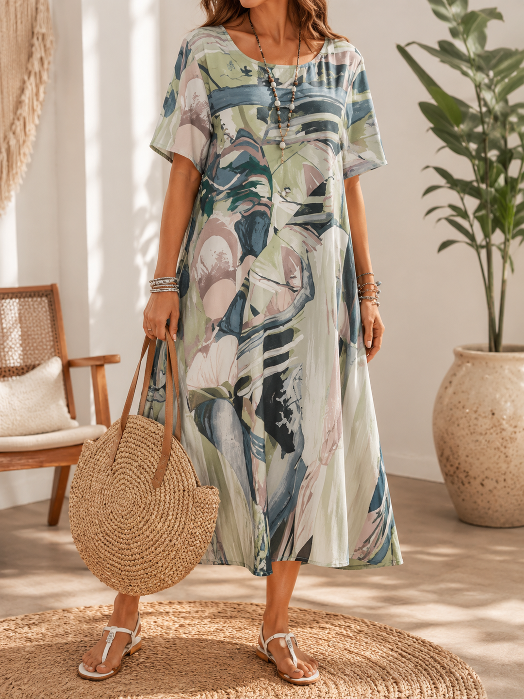 Nicole | Chiffon Midi Dress for Women