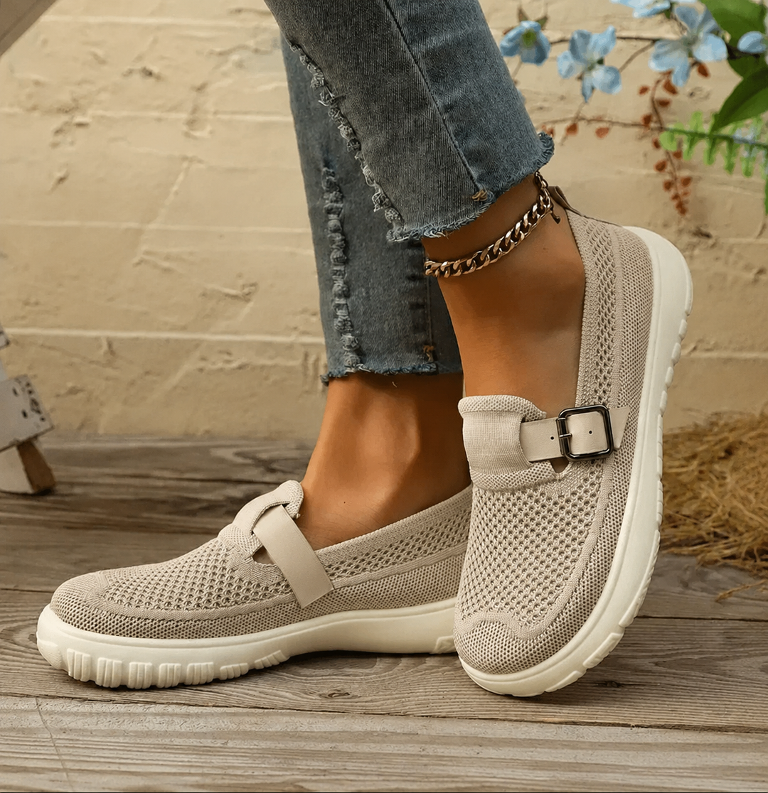 Bennett and Lowe Francesca Mary Jane comfort shoes with rounded toe, strap detail, and cushioned sole for everyday wear