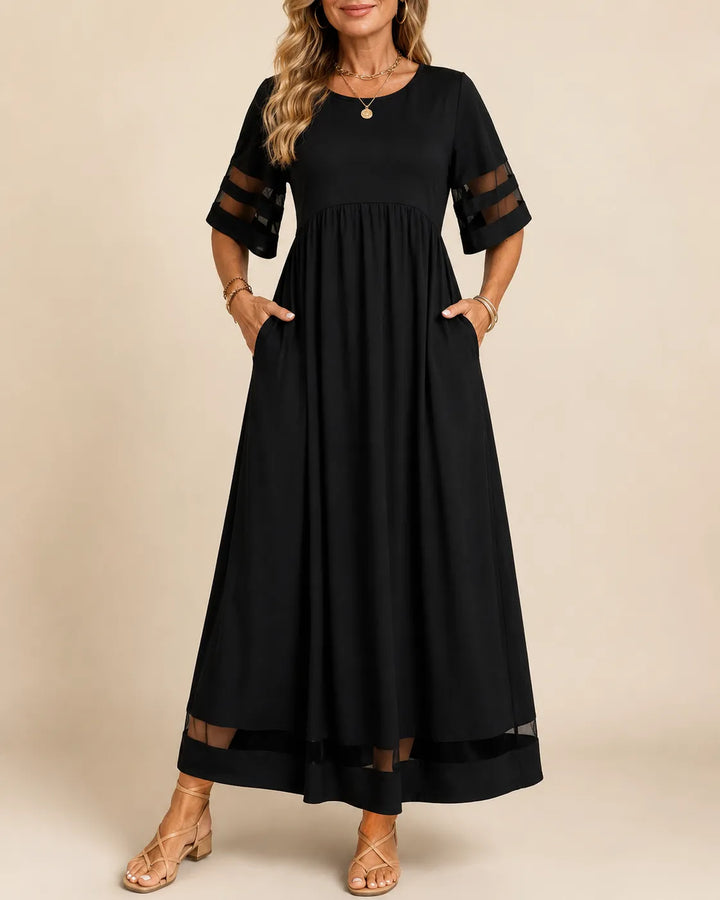Olivia Newyork Country Muse Aubrey tummy-smoothing A-line midi dress, shown in a stylish country-inspired design.