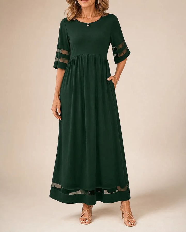 Olivia Newyork Country Muse Aubrey Tummy-Smoothing A-Line Midi Dress, shown in a stylish country-inspired design with a flattering fit.