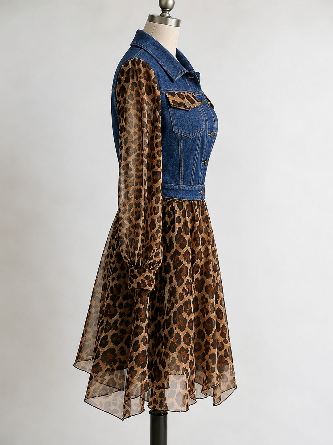 Brianna | Leopard-Print Midi Dress