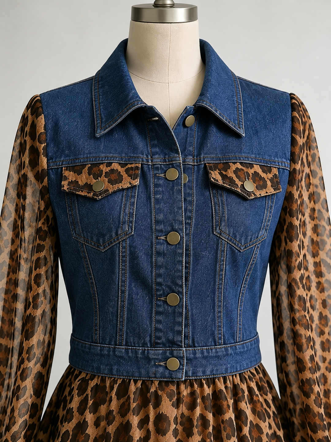 Brianna | Leopard-Print Midi Dress