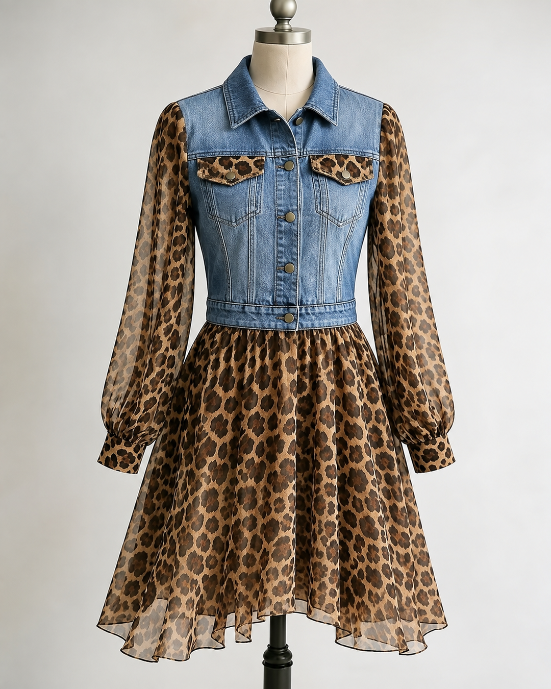 Brianna | Leopard-Print Midi Dress