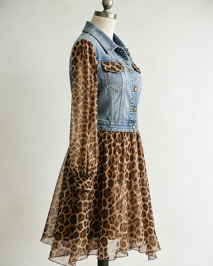 Brianna | Leopard-Print Midi Dress