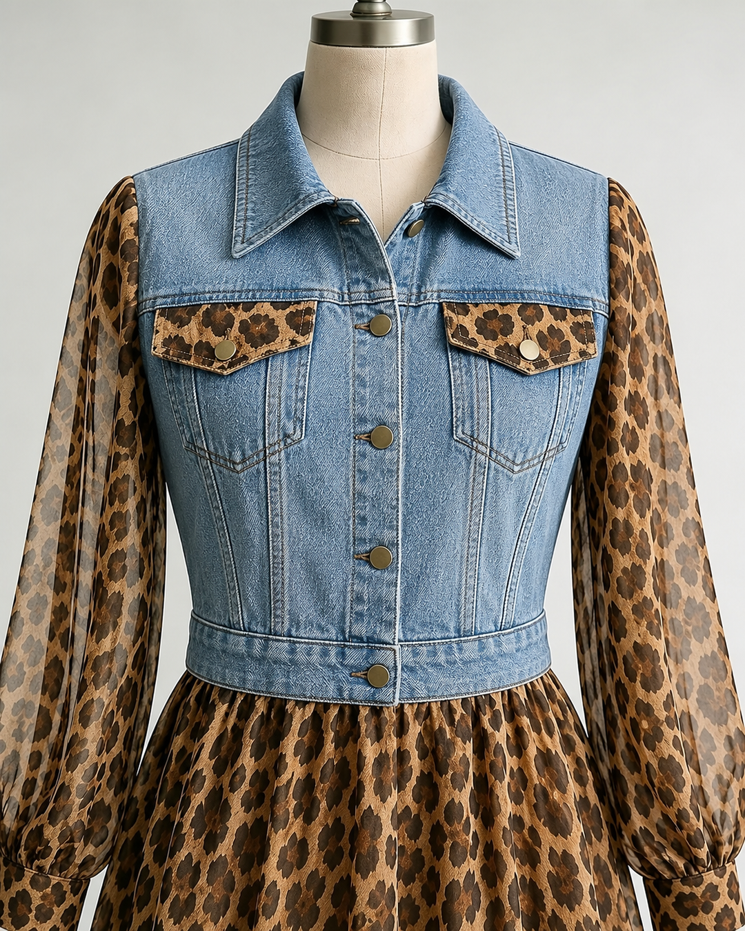 Brianna | Leopard-Print Midi Dress