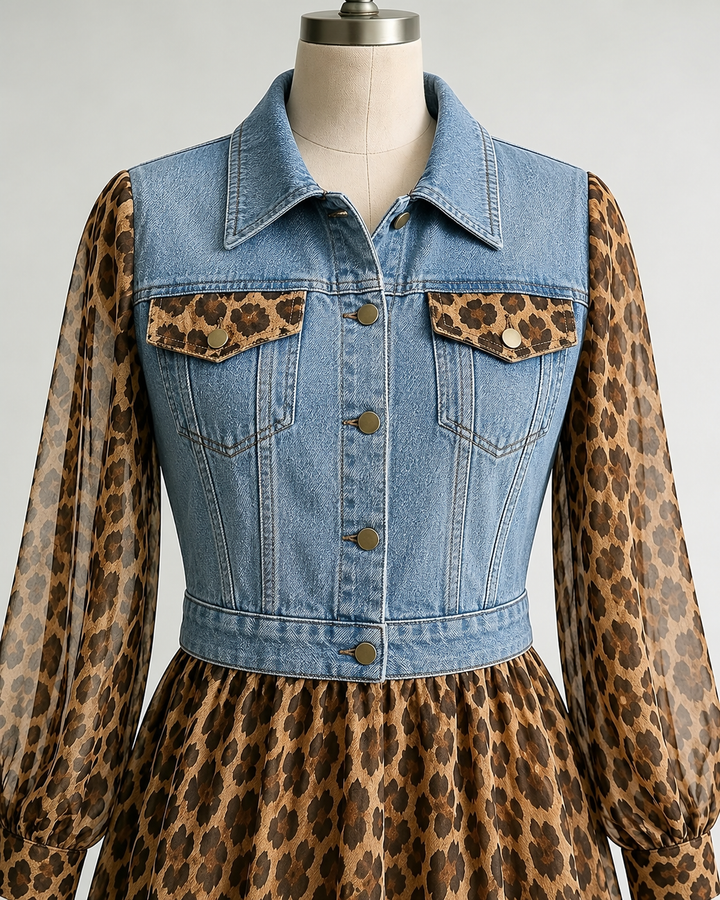 Brianna | Leopard-Print Midi Dress