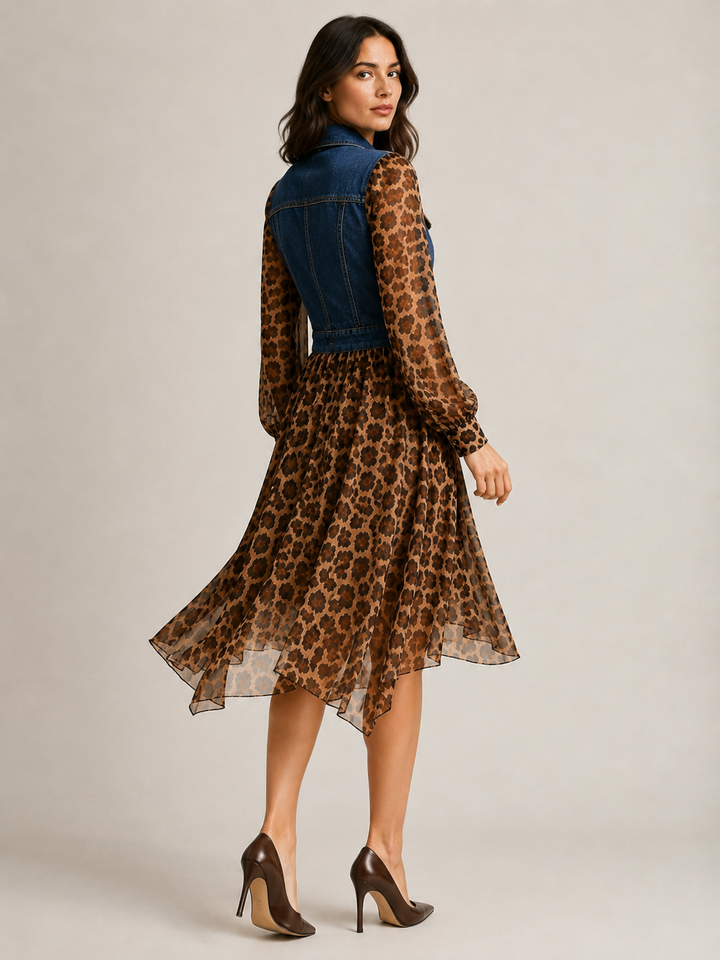 Brianna | Leopard-Print Midi Dress