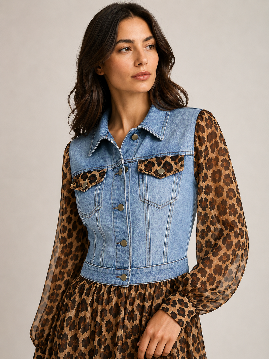 Brianna | Leopard-Print Midi Dress