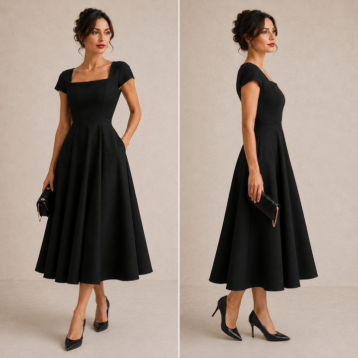 Kimberly | Floral Print Midi Dress for Women