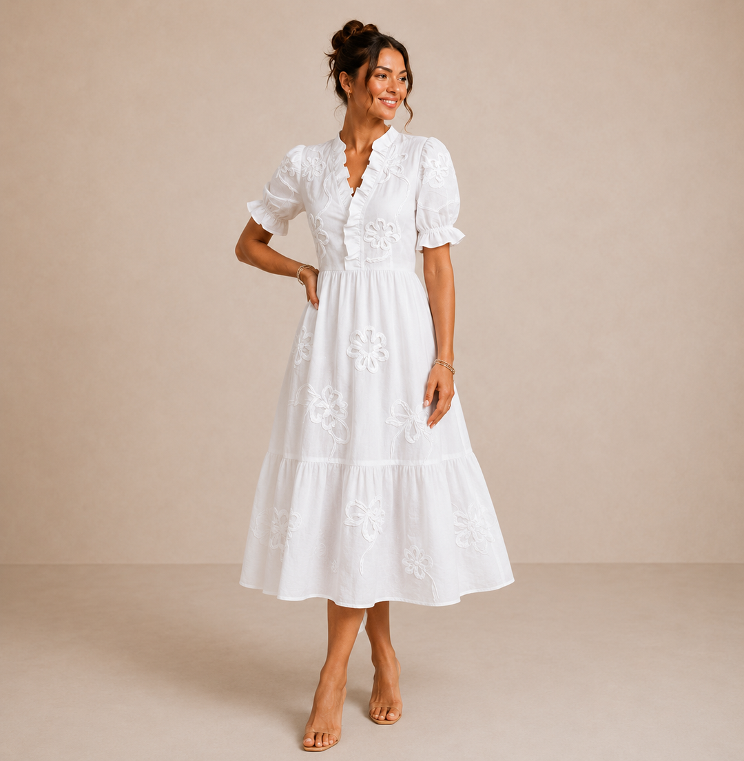 Stephanie | Wrap Midi Dress for Women