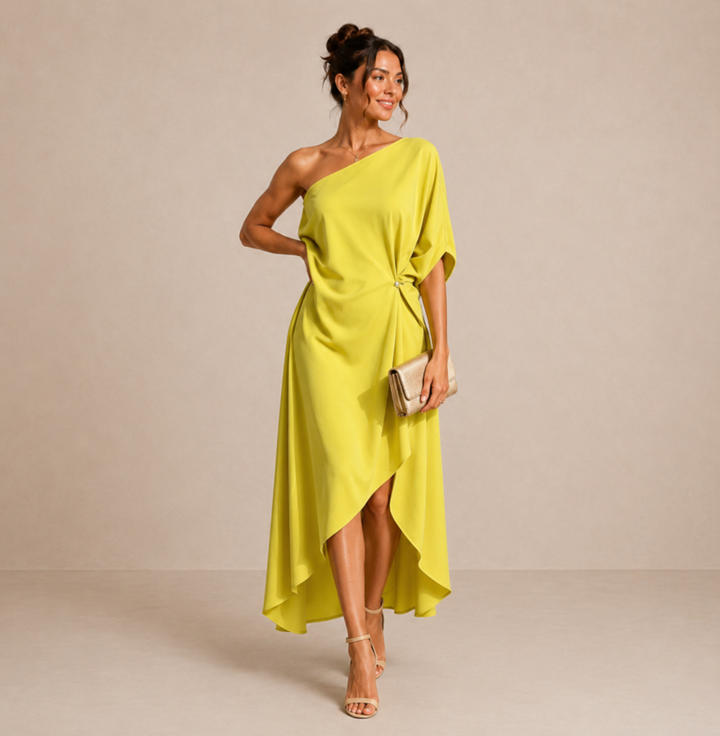 Whitney | Square-Neck Midi Dress for Women