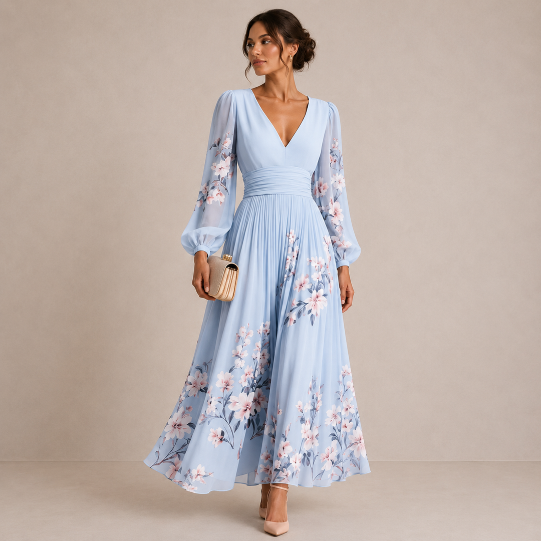 Danielle | Puff Sleeve Midi Dress for Women