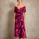 Celeste | Leaf Print Flowing Maxi Dress for Women