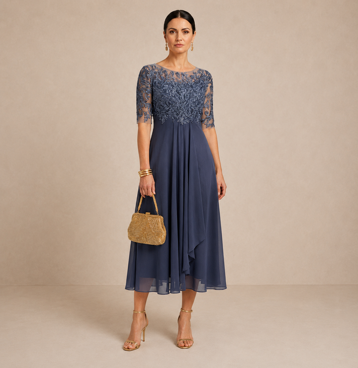 Caitlin | Ruched Midi Dress for Women