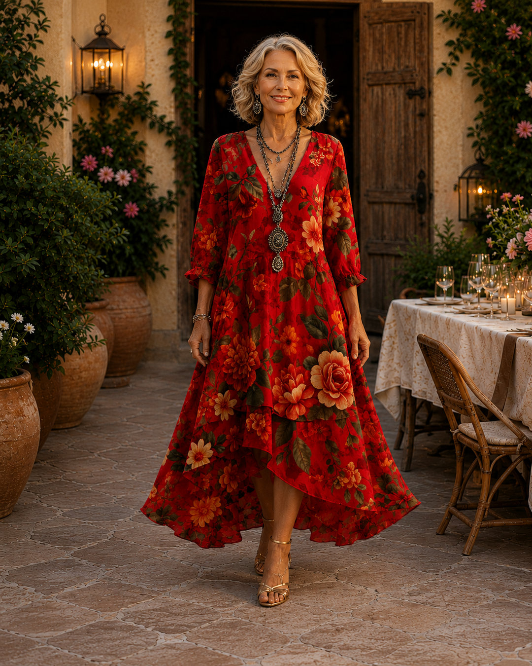 Janessa | Effortless Floral Midi Dress 🌿