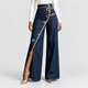 Robin | Contrast-Piped Wide-Leg Pants