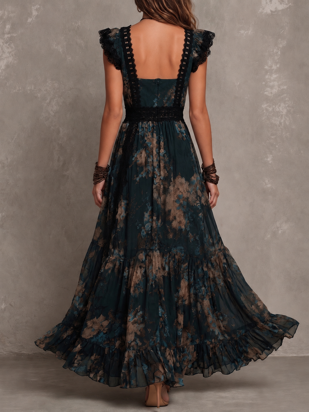 Helen™ Maxi Dress by Bennett and Lowe, flowing fabric, sleeveless design, and elegant neckline, perfect for summer occasions.