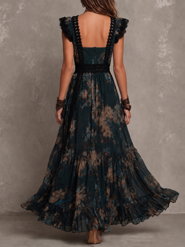 Helen™ Maxi Dress by Bennett and Lowe, flowing fabric, sleeveless design, and elegant neckline, perfect for summer occasions.