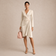 Jessica | Draped V-Neck Midi Dress for Women