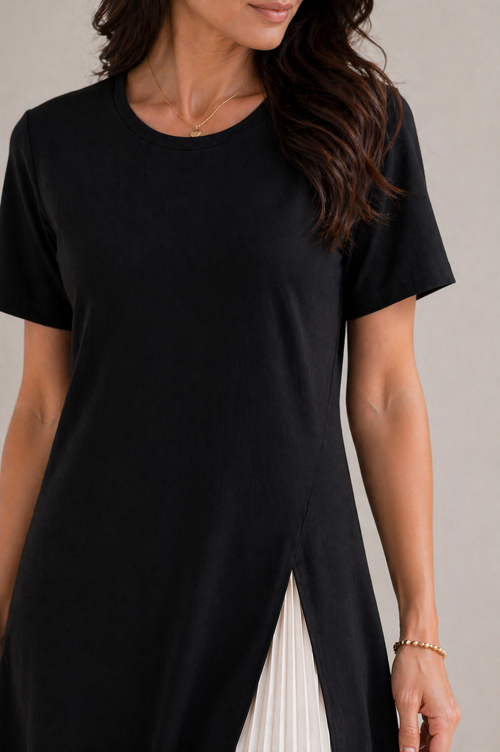 Abigail | Pleated Panel Midi Dress for Women