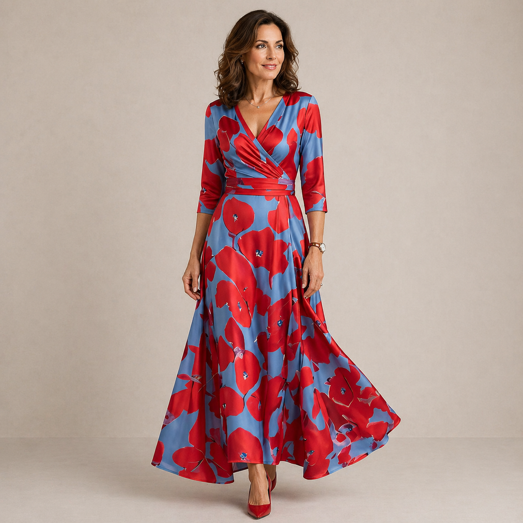 Taylor | Floral Wrap Maxi Dress for Women